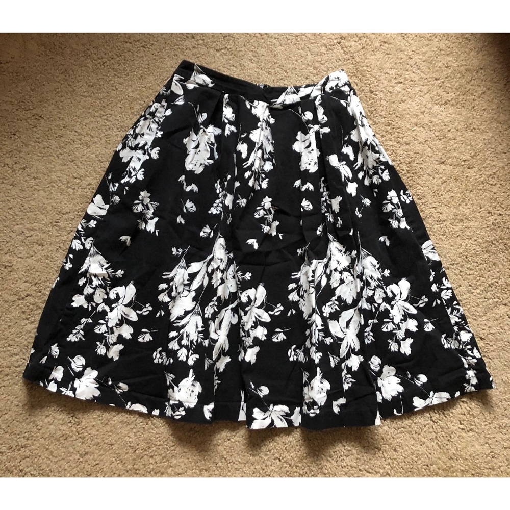 Forever 21 Floral Print Midi Skirt